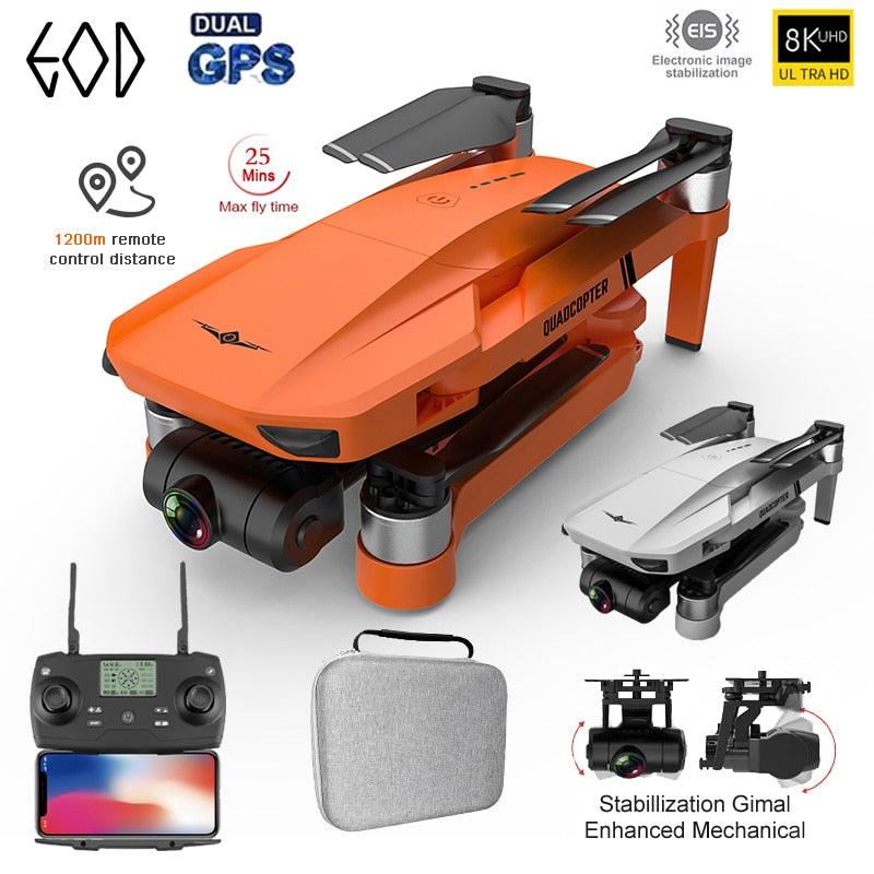 2022 New GPS Drone 4k Profesional 8K HD Camera 2-Axis Gimbal Anti-Shake Aerial Photography Brushless Foldable Quadcopter 1.2km - carbinjoy