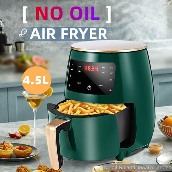 4.5L 1400W Air Fryer Oil free Health Fryer Cooker Multif Touch LED Deep Fryer without Oil Airfryer Chicken French fries Pizza - carbinjoy