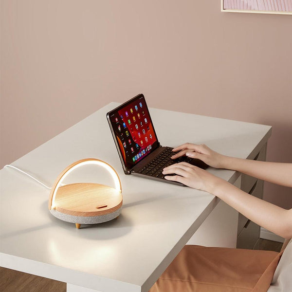 Modern Led Table Lamp for Bedroom Wireless Charging - carbinjoy