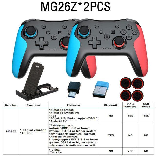 Bluetooth 2.4G Wireless Controller Switch Pro PC TV Box Smart Phone Tablet PS3 Tesla Shock Joystick Gamepad - carbinjoy