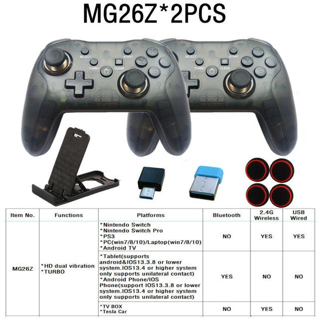 Bluetooth 2.4G Wireless Controller Switch Pro PC TV Box Smart Phone Tablet PS3 Tesla Shock Joystick Gamepad - carbinjoy