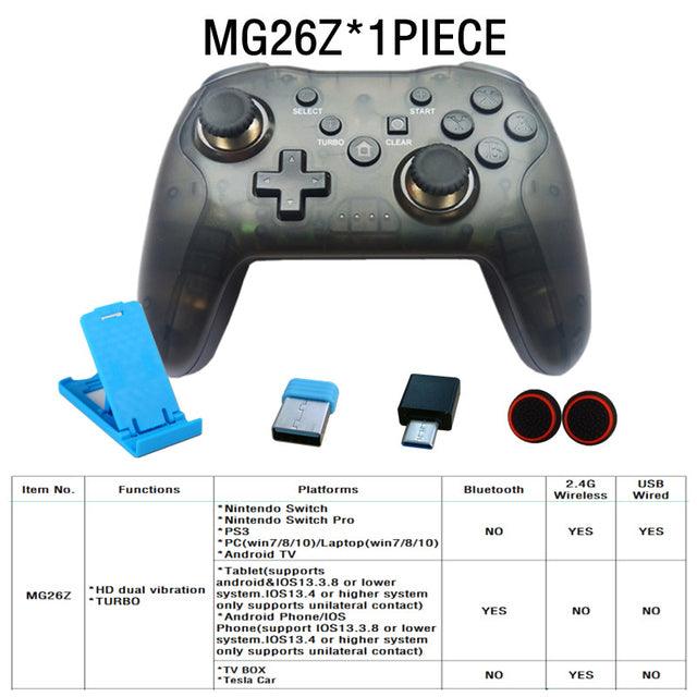 Bluetooth 2.4G Wireless Controller Switch Pro PC TV Box Smart Phone Tablet PS3 Tesla Shock Joystick Gamepad - carbinjoy